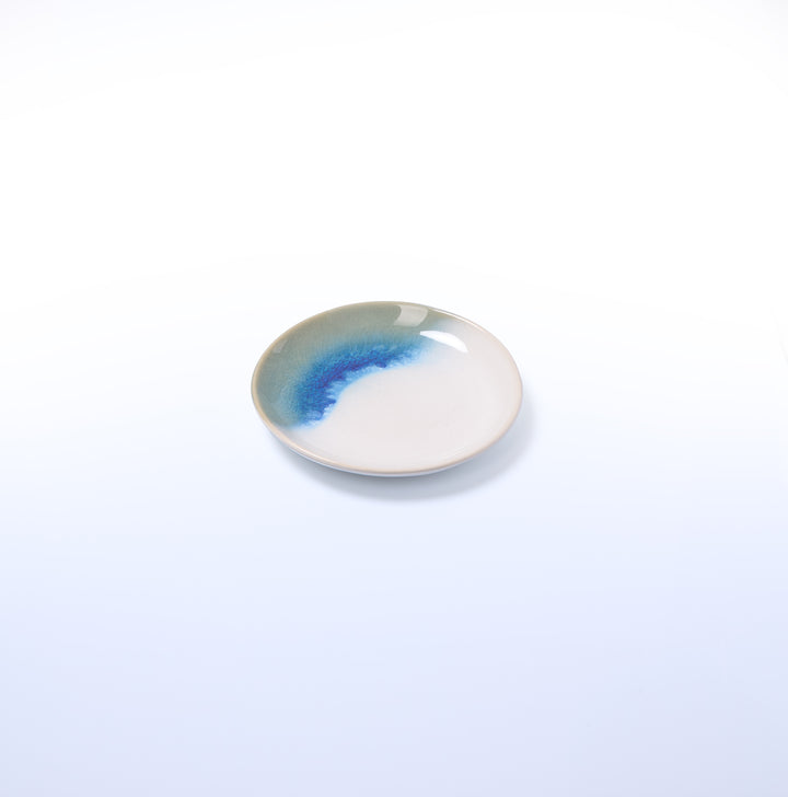 EBB &amp; FLOW | Miniteller flach | blau - SeaRâmica