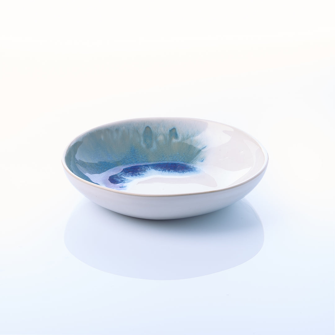 EBB & FLOW | Miniteller tief | blau - SeaRâmica