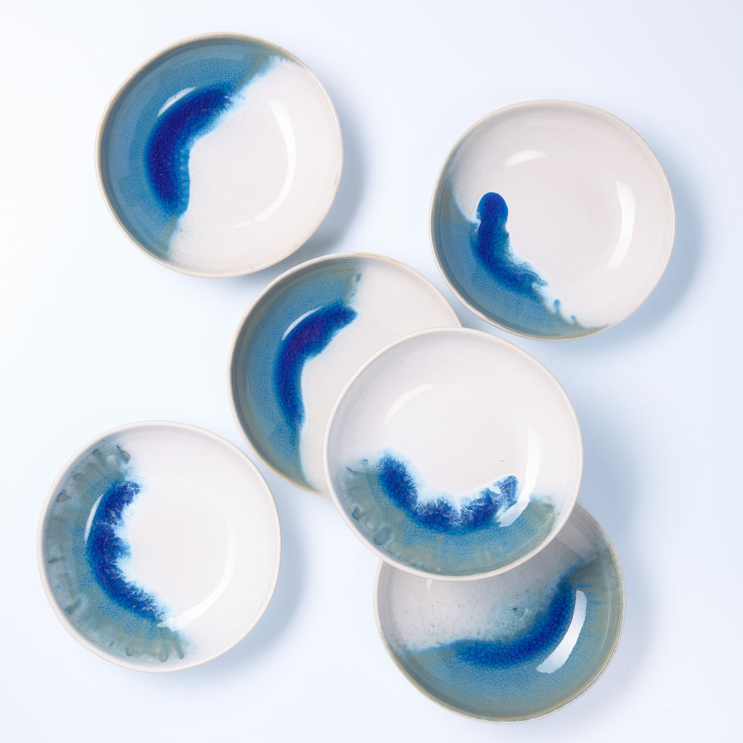 EBB &amp; FLOW | Miniteller tief | blau - SeaRâmica