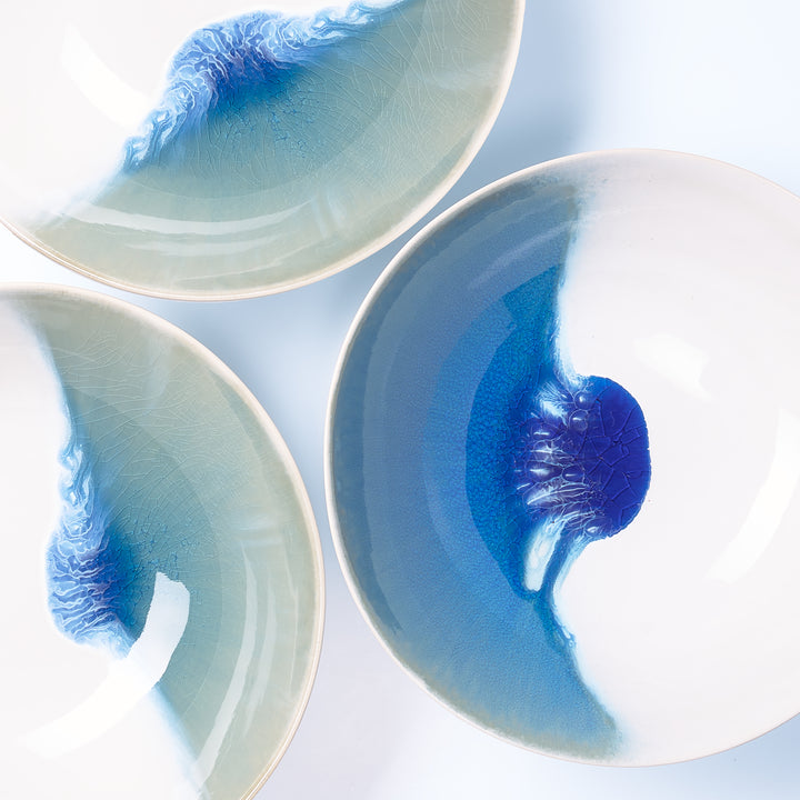 EBB &amp; FLOW | Salatschale | blau - SeaRâmica