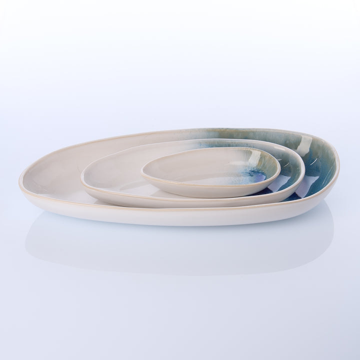 EBB &amp; FLOW | Servierschale Tropfen klein | blau - SeaRâmica