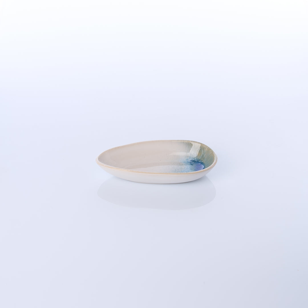 EBB & FLOW | Servierschale Tropfen klein | blau - SeaRâmica
