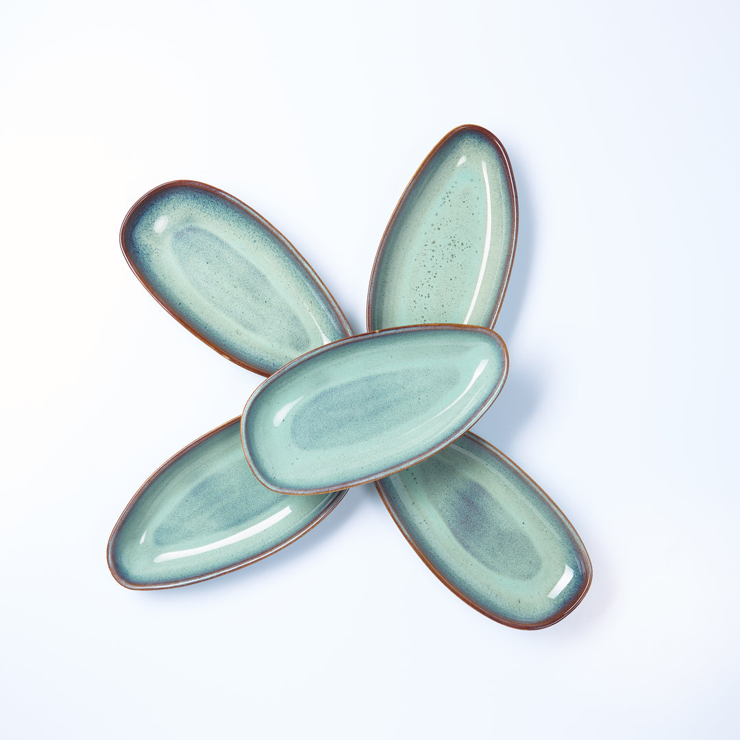 MYSTIC FISH | Servierschale Tropfen mittel | blau - SeaRâmica