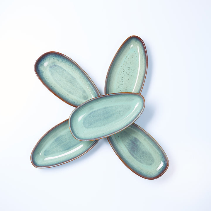 MYSTIC FISH | Servierschale Tropfen mittel | blau - SeaRâmica
