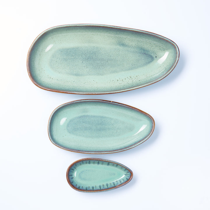 MYSTIC FISH | Servierschale Tropfen klein | blau - SeaRâmica