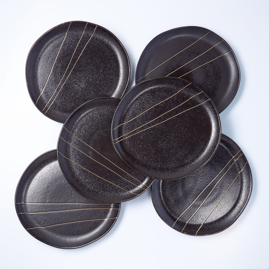 ART OF STONE | Teller groß | black - SeaRâmica