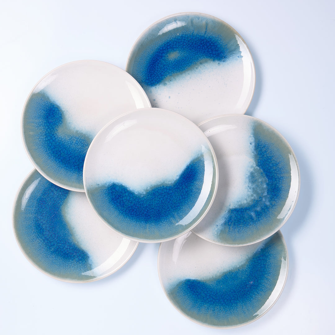 EBB &amp; FLOW | Teller klein | blau - SeaRâmica