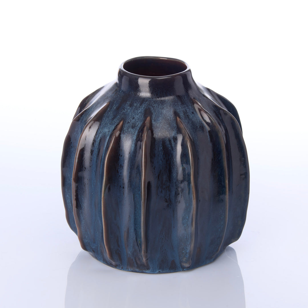 Vase dunkelblau | SEA POPPY - SeaRâmica