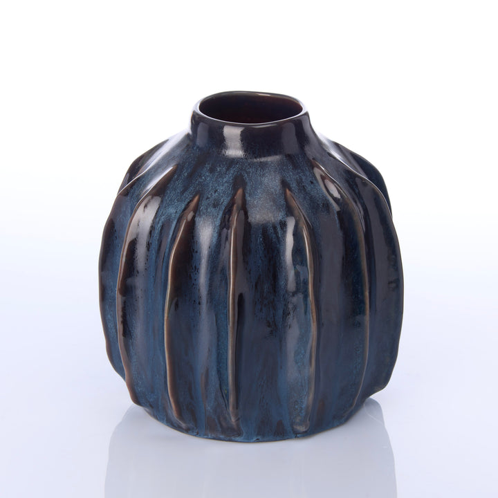 Vase dunkelblau | SEA POPPY - SeaRâmica