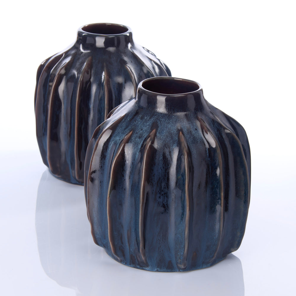 Vase dunkelblau | SEA POPPY - SeaRâmica