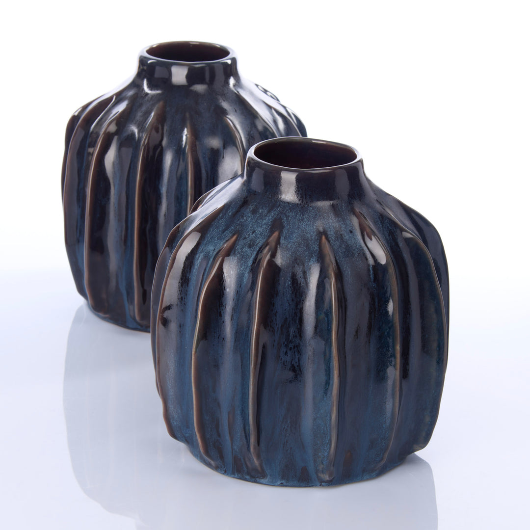 Vase dunkelblau | SEA POPPY - SeaRâmica